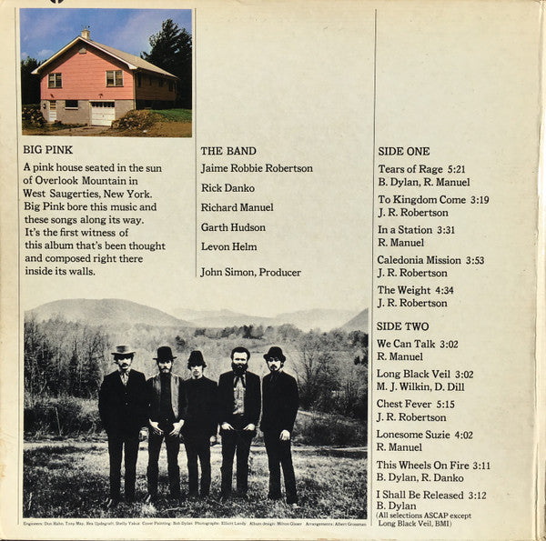 The Band : Music From Big Pink (LP, Album, Gat)