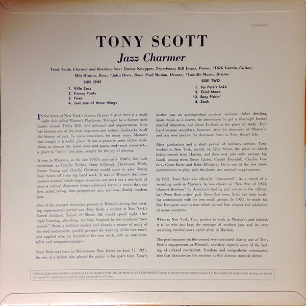 Tony Scott (2) : Magic Clarinet / Jazz Charmer (LP, Album, RE)