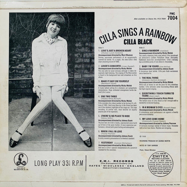 Cilla Black : Cilla Sings A Rainbow (LP, Album, Mono)