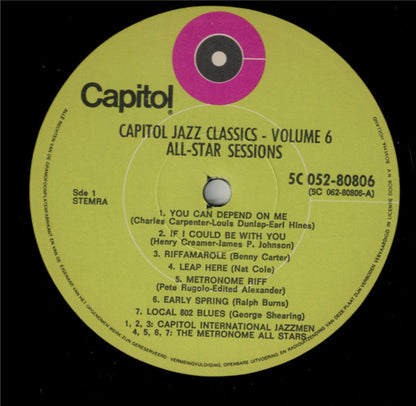 Metronome All Stars, The International Jazzmen, The Just Jazz All Stars : All Star Sessions (LP, Comp)