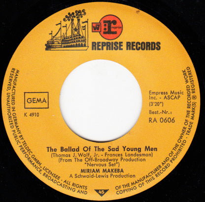 Miriam Makeba : Pata Pata / The Ballad Of The Sad Young Men (7", Single)