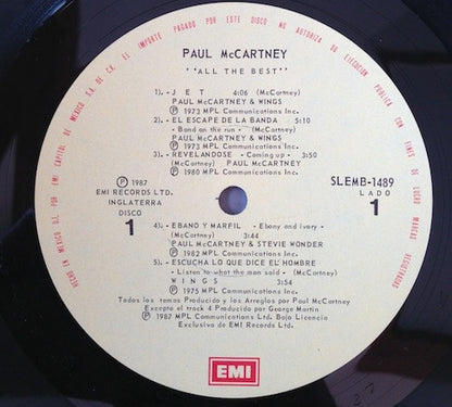 Paul McCartney : All The Best (2xLP, Comp, Gat)