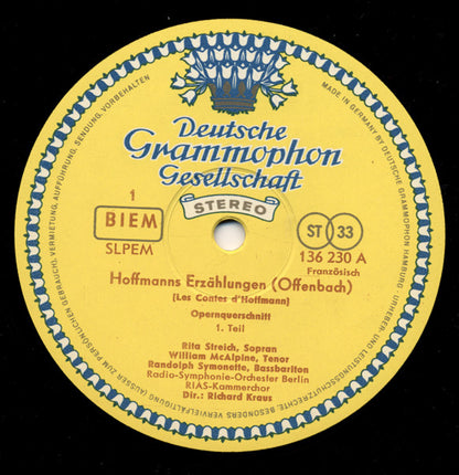 Jacques Offenbach : Les Contes D'Hoffman (LP)