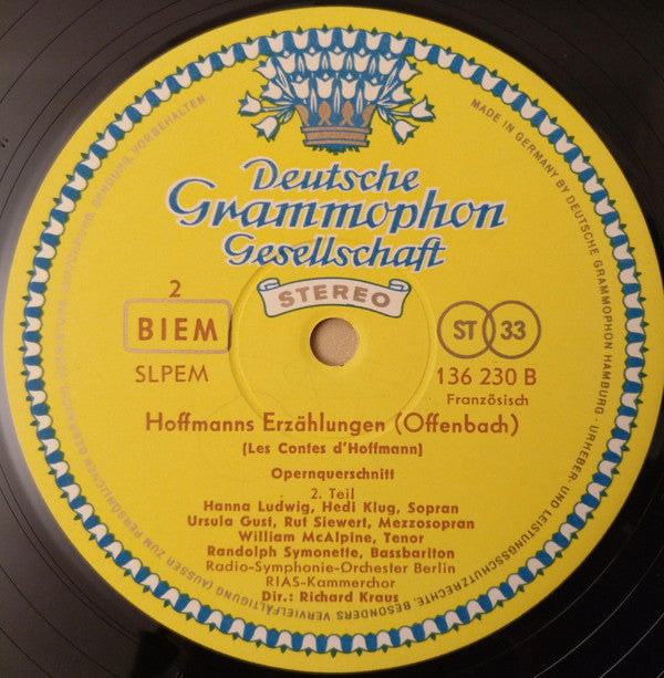 Jacques Offenbach : Les Contes D'Hoffman (LP)