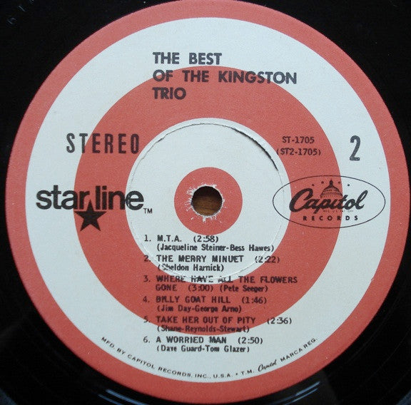 Kingston Trio : The Best Of The Kingston Trio (LP, Comp, Red)