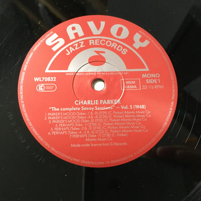 Charlie Parker : The Complete Savoy Sessions Volume 5 (1948) (LP, Comp, Mono)
