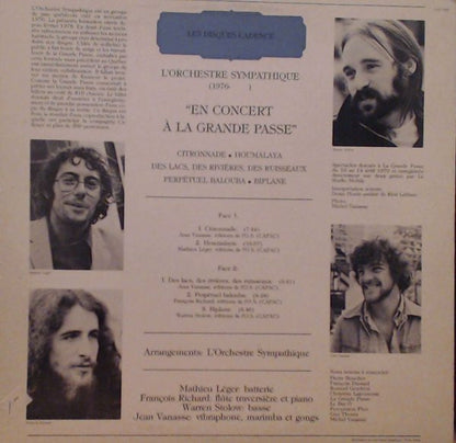 L'Orchestre Sympathique : En Concert À La Grande Passe (LP, Album)