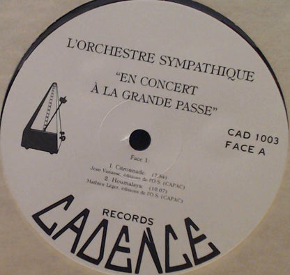 L'Orchestre Sympathique : En Concert À La Grande Passe (LP, Album)