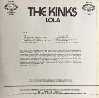 The Kinks : Lola (LP, Comp)