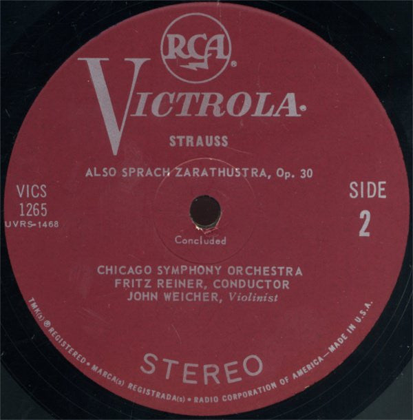 Richard Strauss, Fritz Reiner / Chicago Symphony Orchestra : Also Sprach Zarathustra (LP, Album, RE)