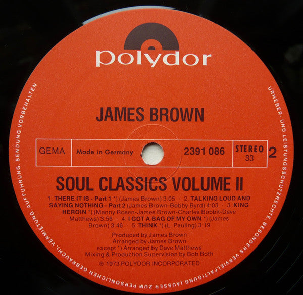 James Brown : Soul Classics Vol. II  (LP, Comp)