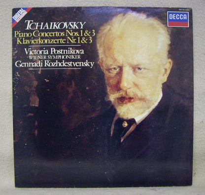 Pyotr Ilyich Tchaikovsky - Victoria Postnikova, Wiener Symphoniker, Gennadi Rozhdestvensky : Piano Concertos Nos. 1 & 3 (LP)