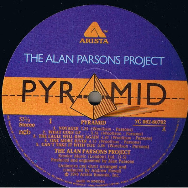 The Alan Parsons Project : Pyramid (LP, Album)