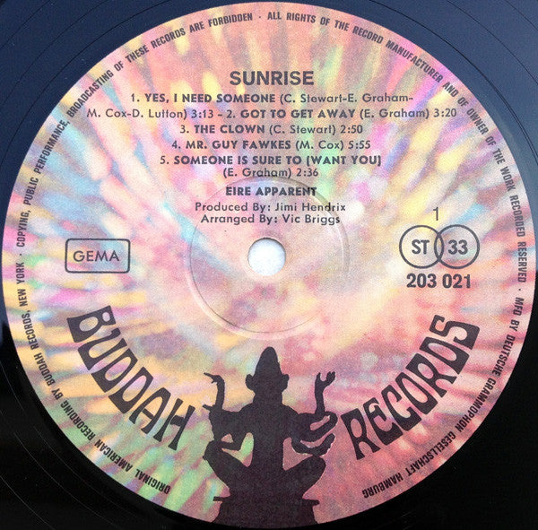 Eire Apparent : Sunrise (LP, Album)