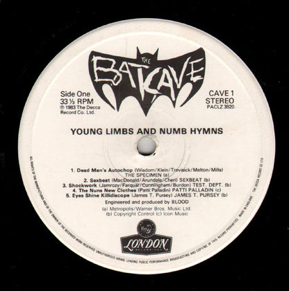 Various : Batcave: Young Limbs And Numb Hymns (LP, Comp)