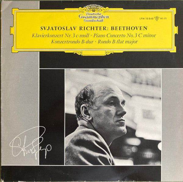 Sviatoslav Richter : Ludwig van Beethoven : Klavierkonzert Nr. 3 C-Moll, Konzertrondo B-Dur (LP, Album, Mono)
