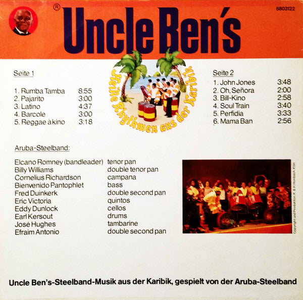 Aruba-Steelband : Uncle Ben's Heiße Rhythmen Aus Der Karibik (LP)