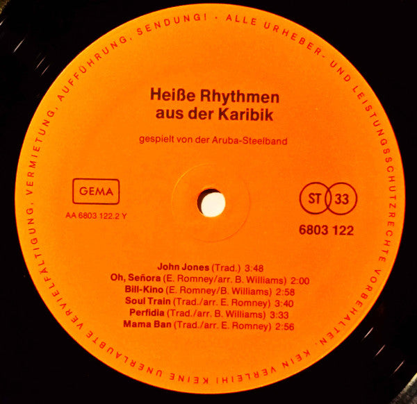 Aruba-Steelband : Uncle Ben's Heiße Rhythmen Aus Der Karibik (LP)