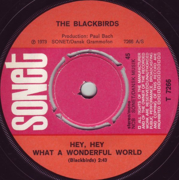 Blackbirds (4) : Hey, Hey, What A Wonderful World (7", Single)