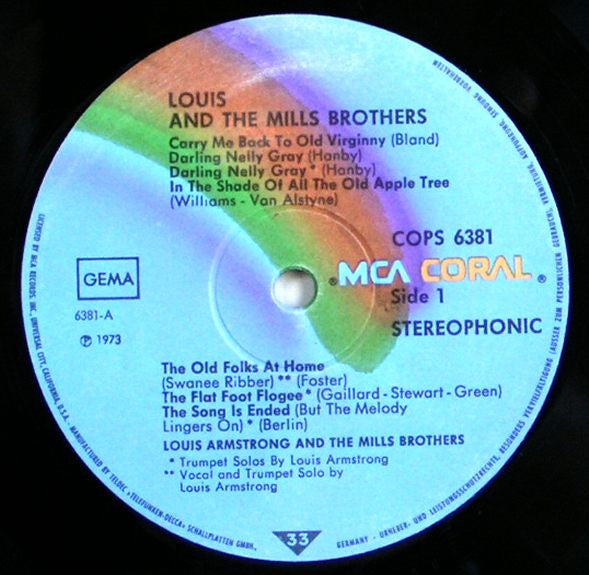 Louis Armstrong And The Mills Brothers : Louis And The Mills Brothers (LP, Comp, RE)