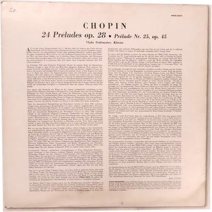 Frédéric Chopin, Vlado Perlemuter : 24 Préludes Op. 28 / Prélude No. 25, Op. 45 (LP)