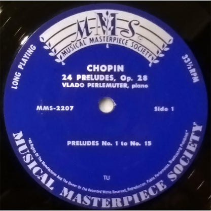 Frédéric Chopin, Vlado Perlemuter : 24 Préludes Op. 28 / Prélude No. 25, Op. 45 (LP)