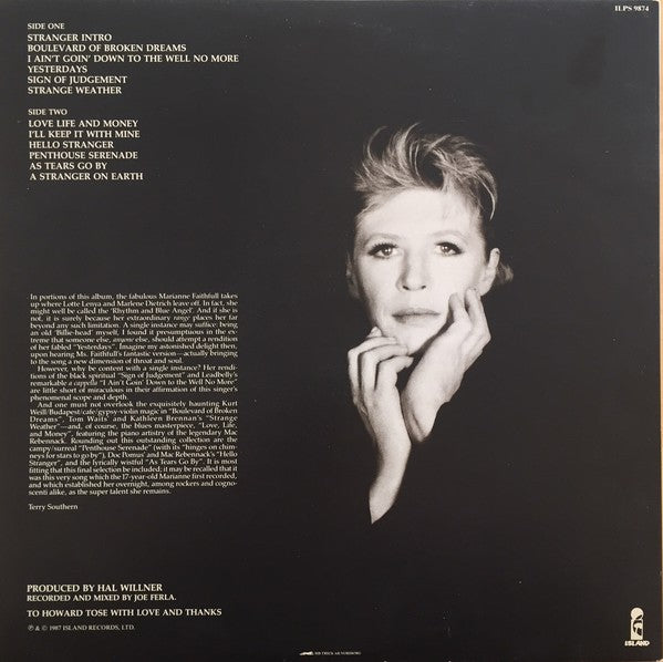 Marianne Faithfull : Strange Weather (LP, Album)