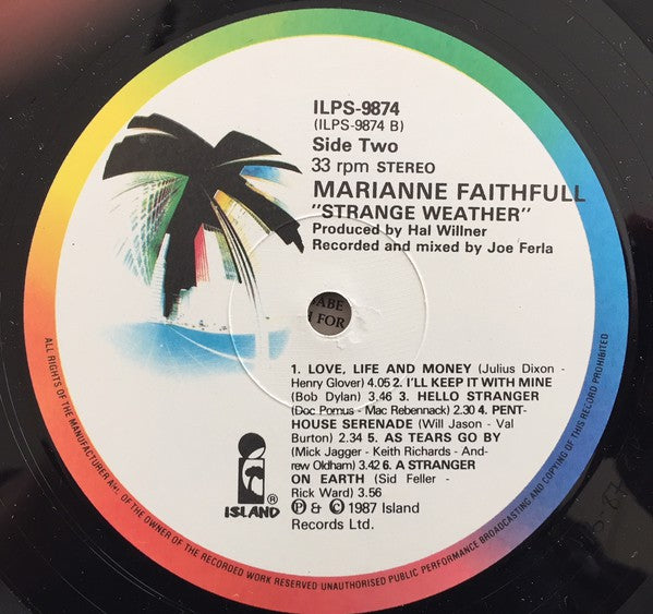 Marianne Faithfull : Strange Weather (LP, Album)