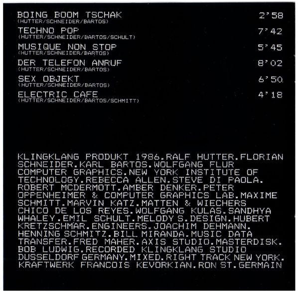 Kraftwerk : Electric Cafe (CD, Album, -26)