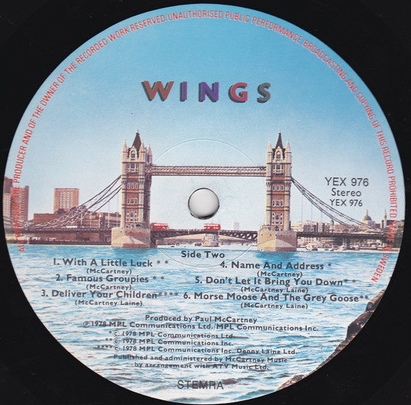 Wings (2) : London Town (LP, Album)