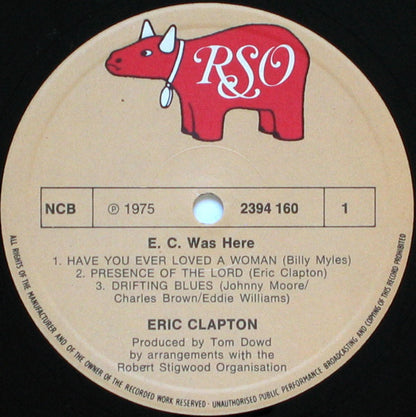 Eric Clapton : E.C. Was Here (LP, Album)