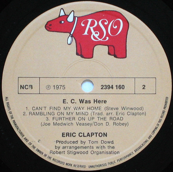 Eric Clapton : E.C. Was Here (LP, Album)