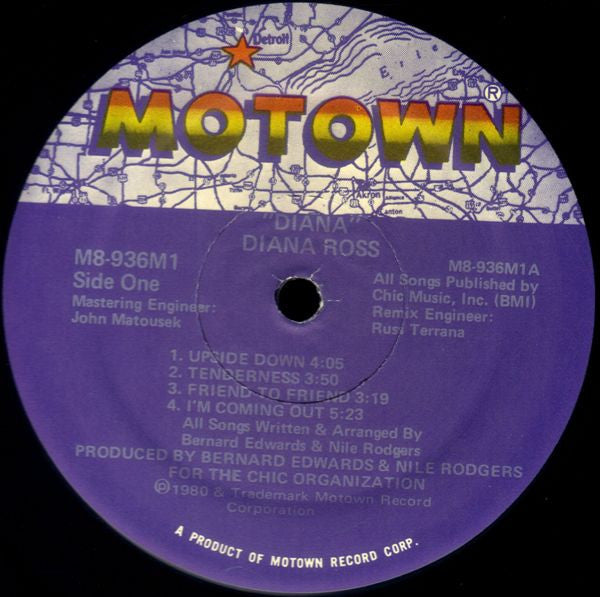 Diana Ross : Diana (LP, Album, Gat)