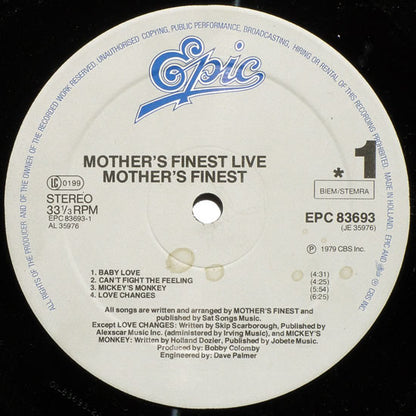 Mother's Finest : Mother's Finest Live (LP, Album, RE)