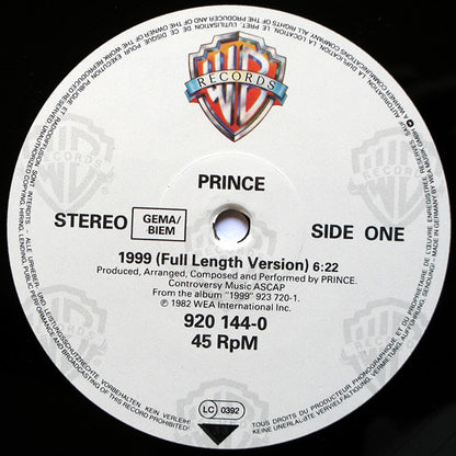 Prince : 1999 / Little Red Corvette (12", Single)