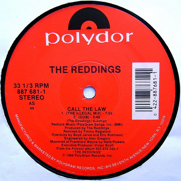 The Reddings : Call The Law (12")