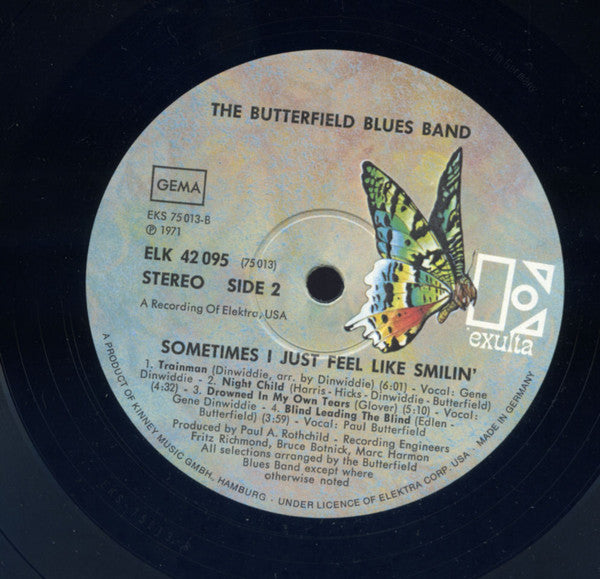 The Paul Butterfield Blues Band : Sometimes I Just Feel Like Smilin' (LP, Album)