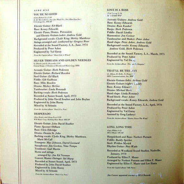 Linda Ronstadt : Greatest Hits (LP, Comp, Club, RE)