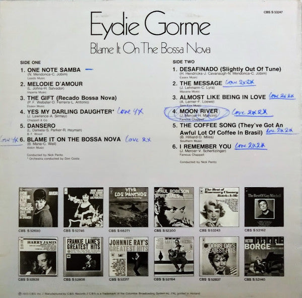 Eydie Gormé : Blame It On The Bossa Nova (LP, Album, RE)