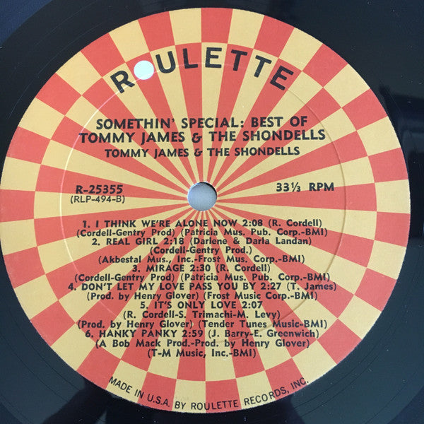 Tommy James & The Shondells : Something Special! The Best Of Tommy James And The Shondells (LP, Comp, Mono)