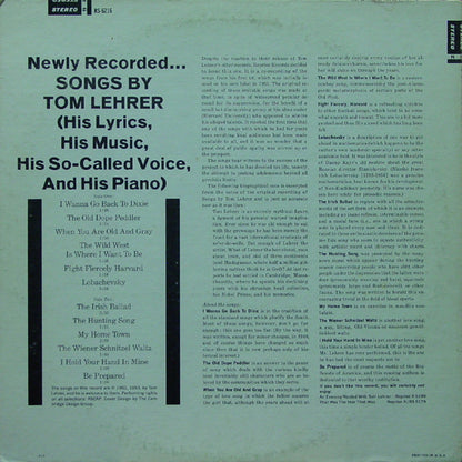 Tom Lehrer : Songs By Tom Lehrer (LP, Album, RE, Win)