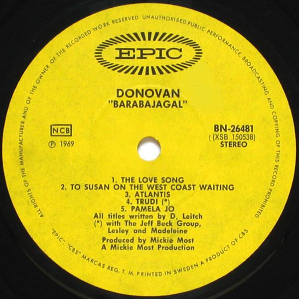 Donovan : Barabajagal (LP, Album)