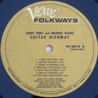 Sonny Terry & Brownie McGhee : Guitar Highway (LP, Album, RE)