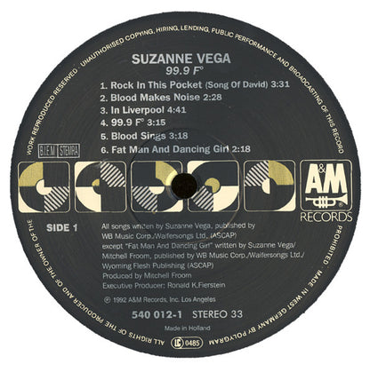 Suzanne Vega : 99.9F° (LP, Album)