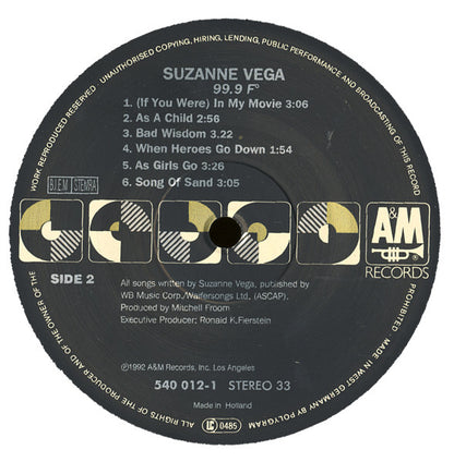 Suzanne Vega : 99.9F° (LP, Album)