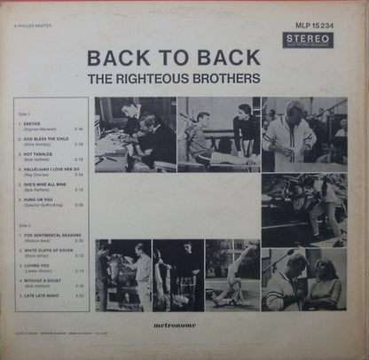 The Righteous Brothers : Back To Back (LP, Album)