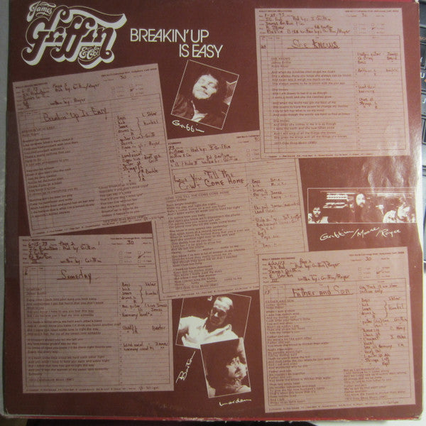 James Griffin (4) : Breakin' Up Is Easy (LP, Album, Son)