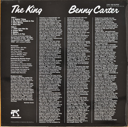 Benny Carter : The King (LP)