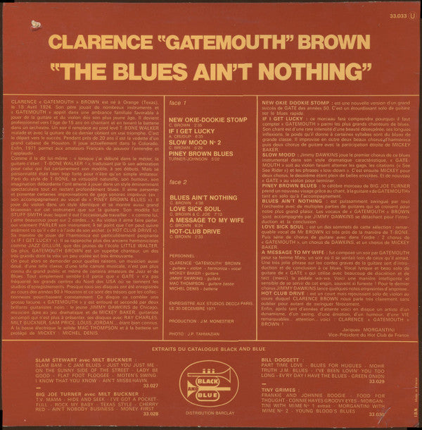 Clarence "Gatemouth" Brown : The Blues Ain't Nothing (LP, Album, Mono)