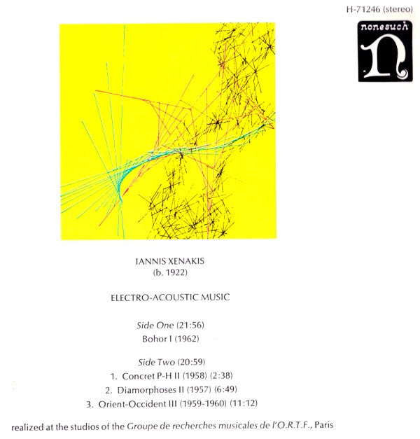 Iannis Xenakis : Electro-Acoustic Music (LP, RM, RP)